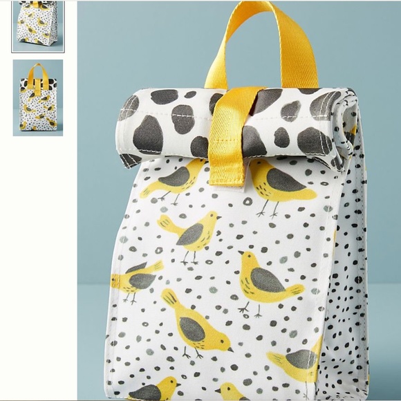 anthropologie Handbags - anthro bird polkadot lunchbox bag